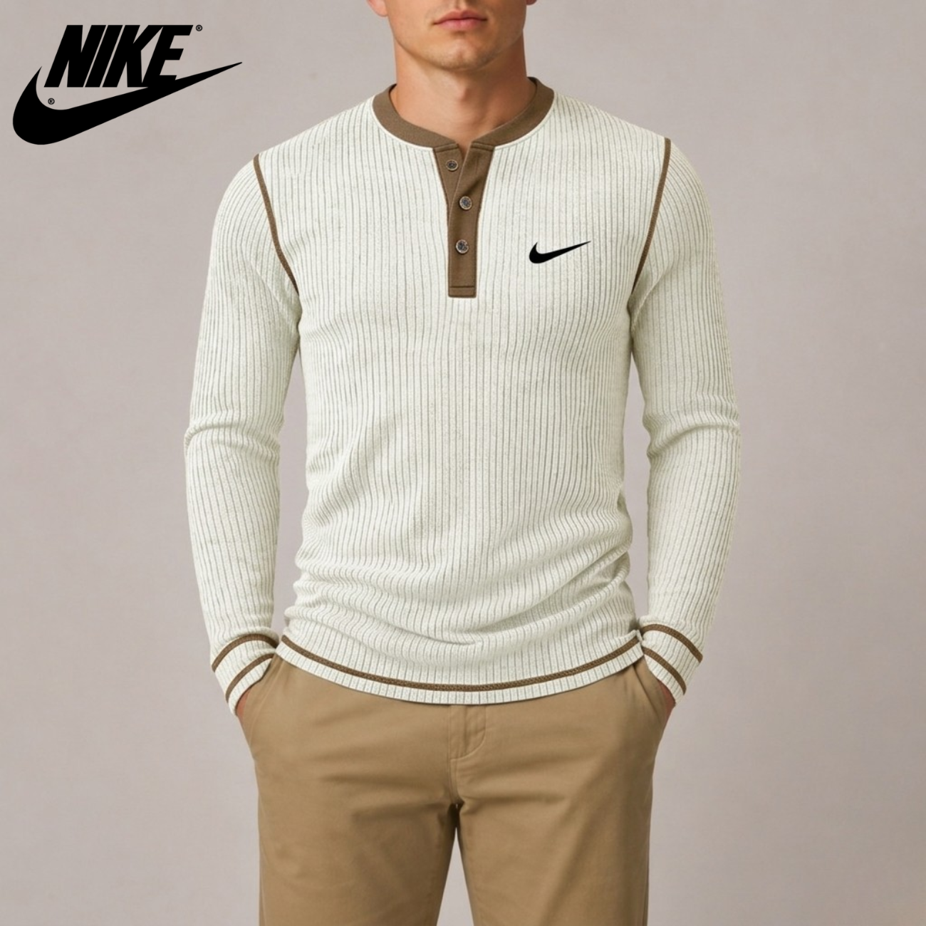 Ribbstickad Henley || Utförsäljning