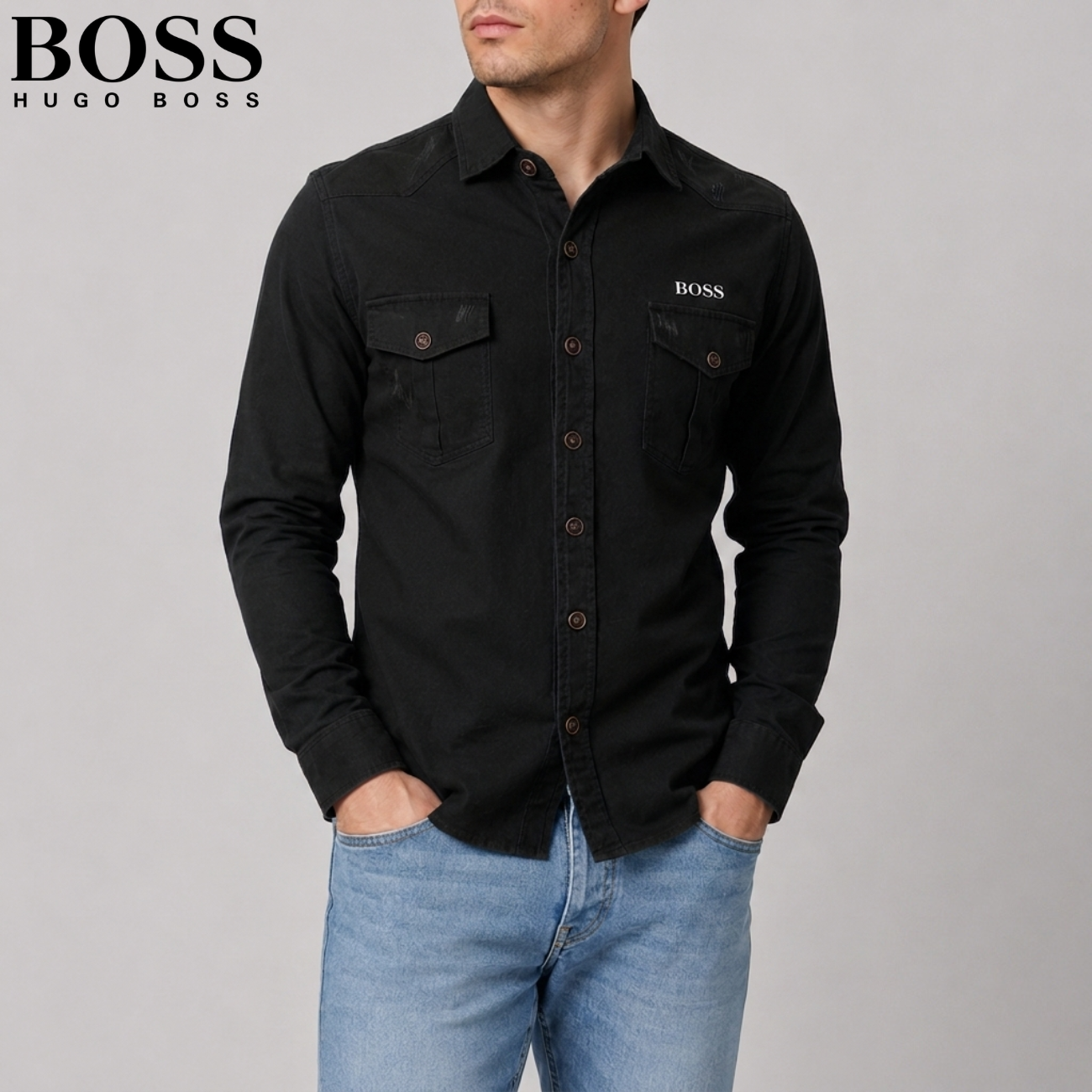 Modern Denimskjorta || Utförsäljning