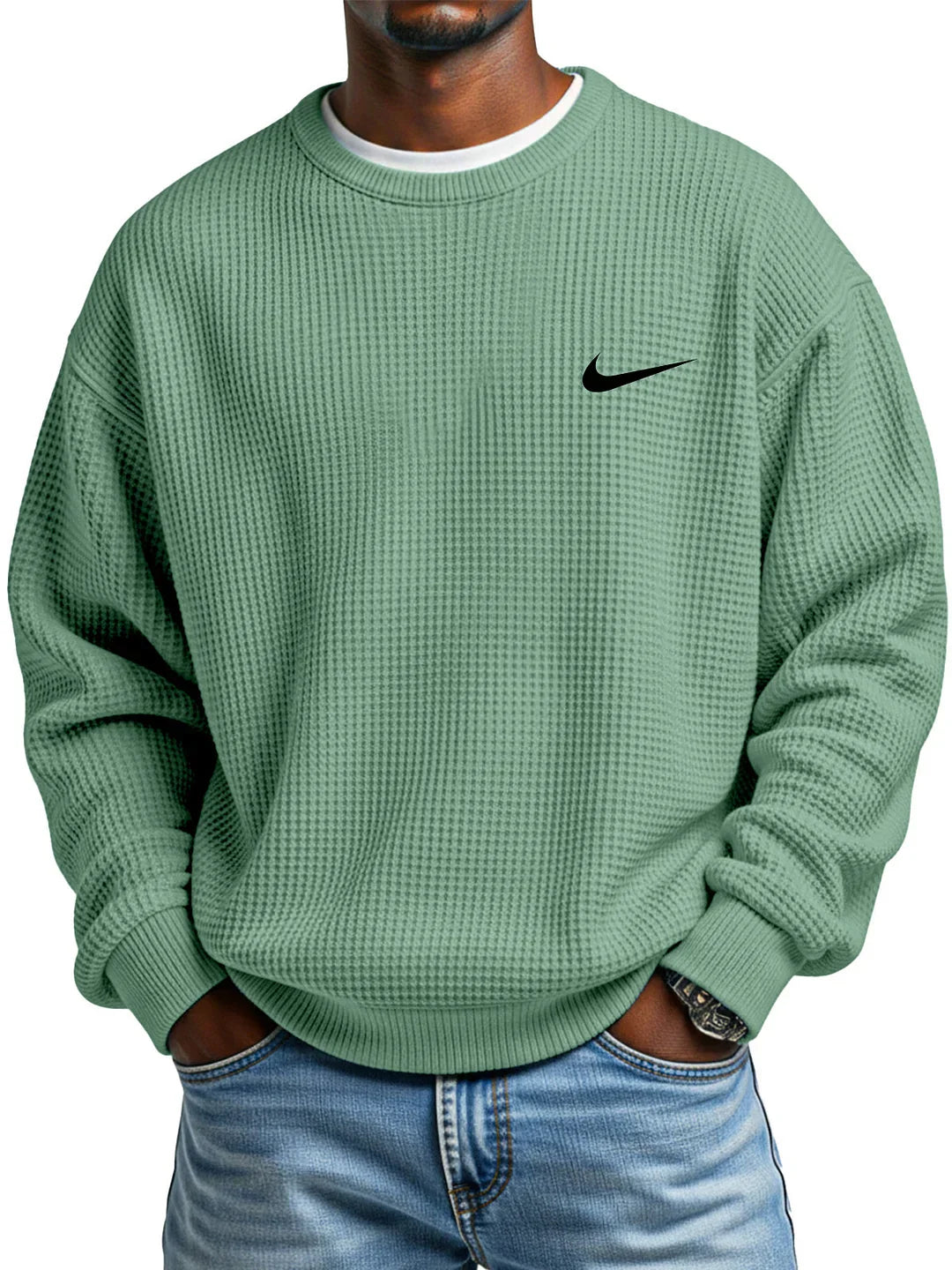 2026 Stickad Crewneck Sweatshirt || Utförsäljning