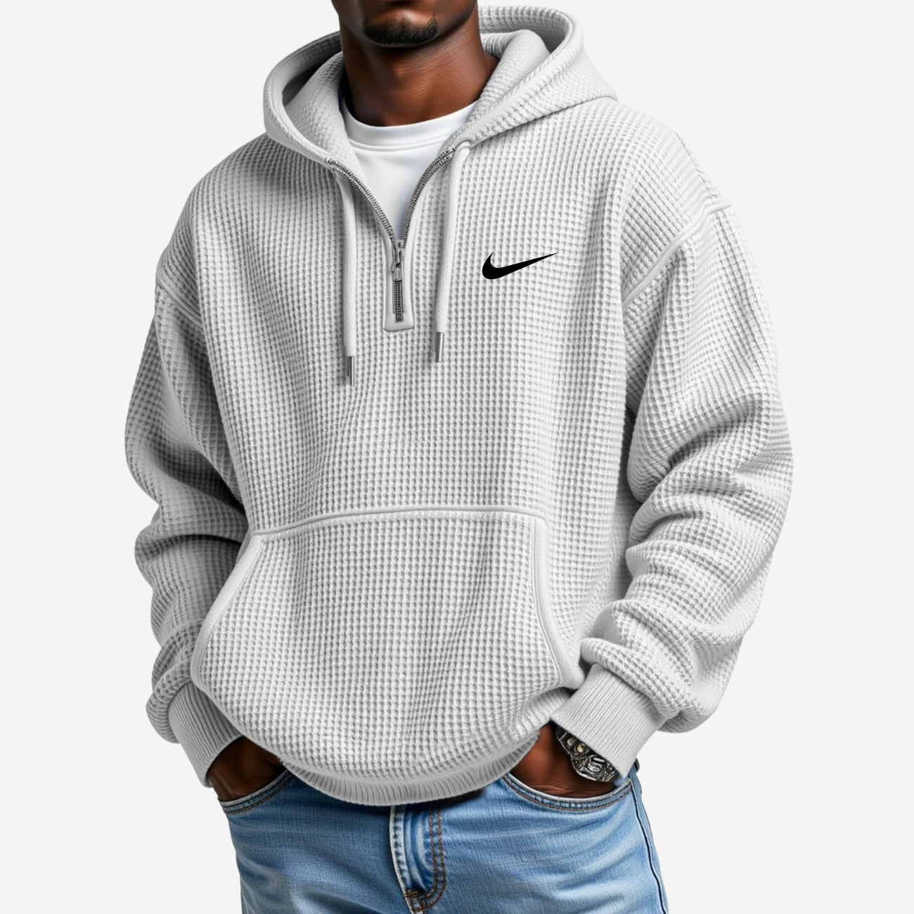 Texturerad Hoodie - UTFÖRSÄLJNINGSPRIS