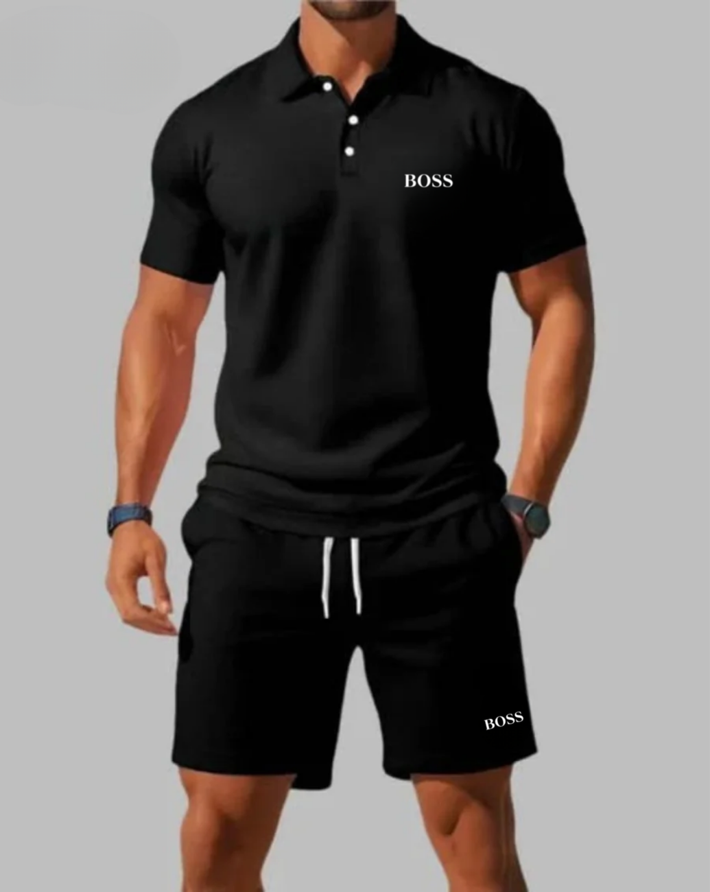 Avslappnat Sommarset - Pikétröja & Shorts