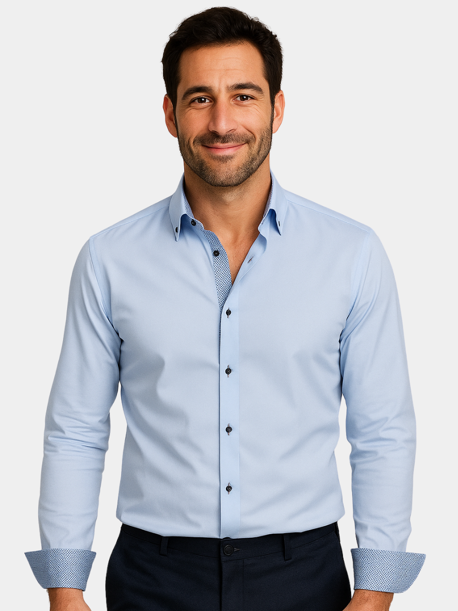Arnaud | Elegant lätt skjorta med kontrastdetaljer