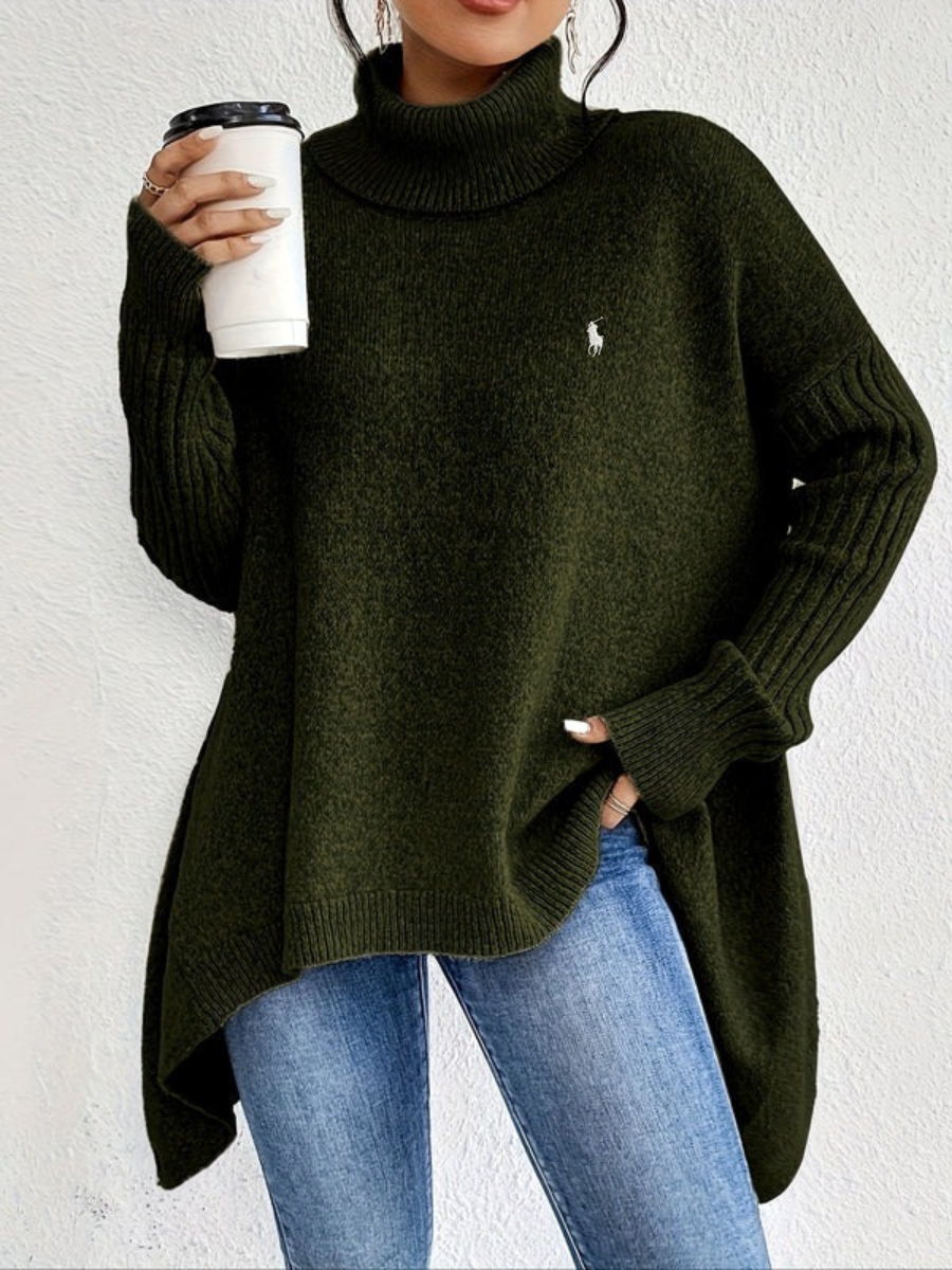 2026 Elegant Oversized Polotröja i Stickat * Utförsäljning