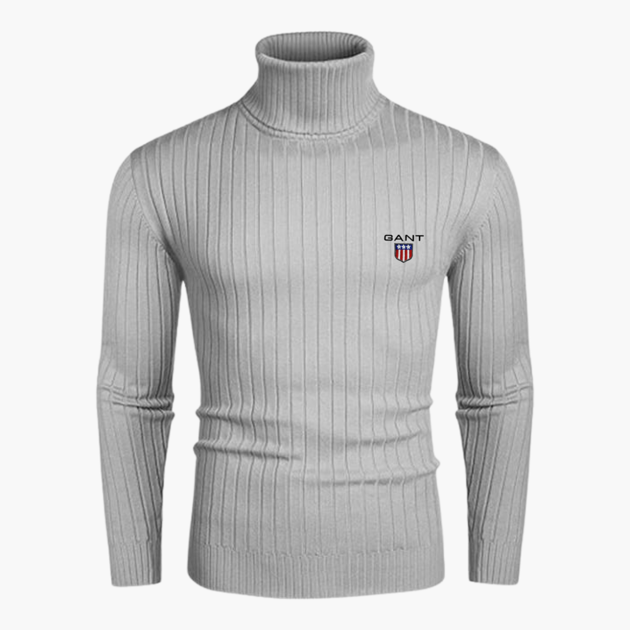 Slim-Fit Stickad Polokrage || Modern Comfort Collection