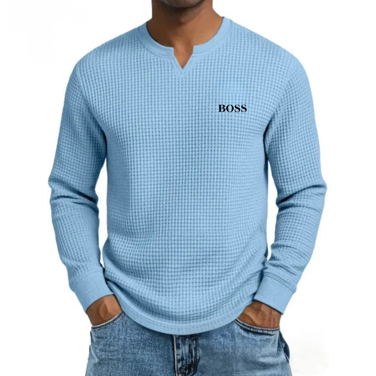 2026 Våffelstickad tröja i smart casual-stil - Begränsad Upplaga