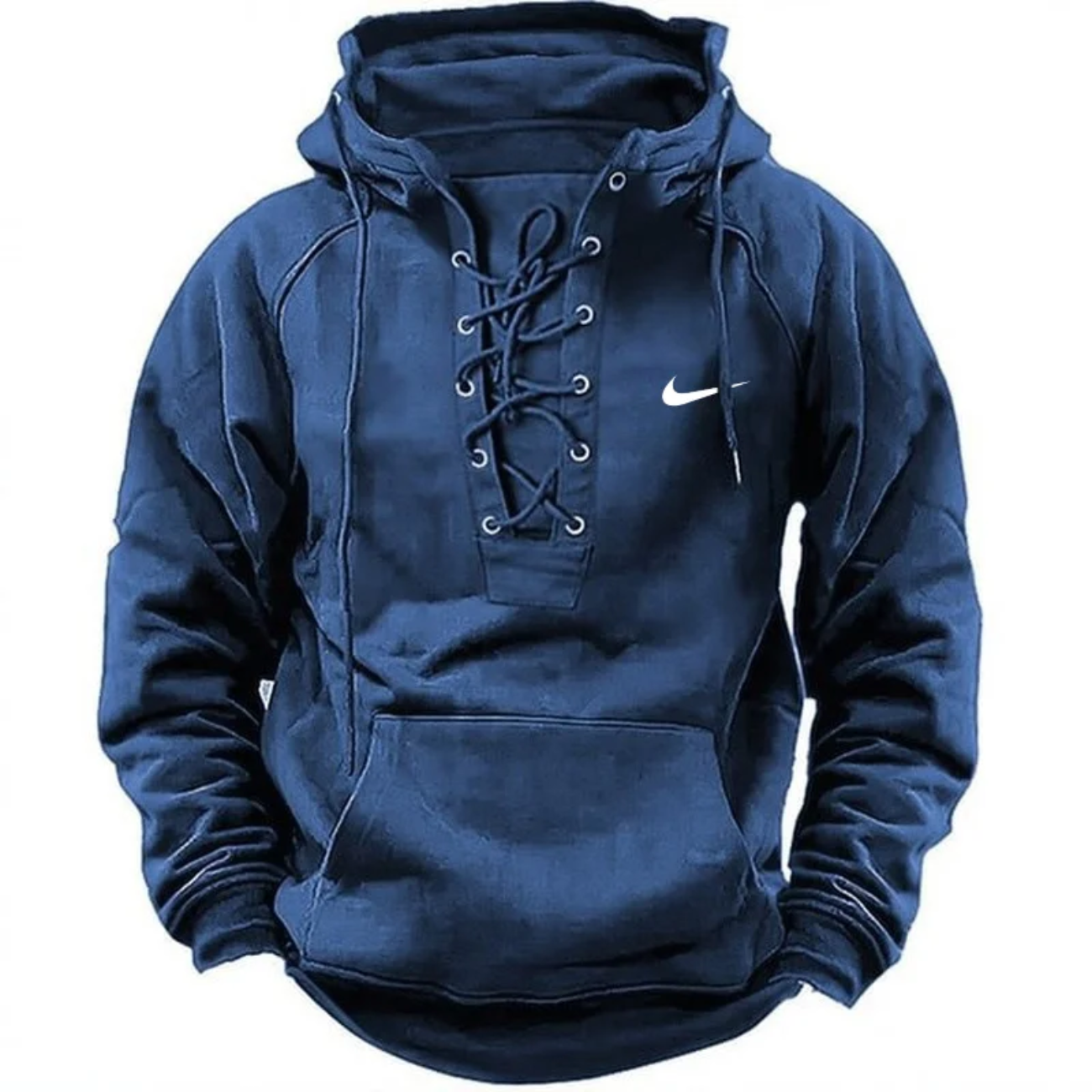 2026 Fritids Hoodie med Snörning - Utförsäljning
