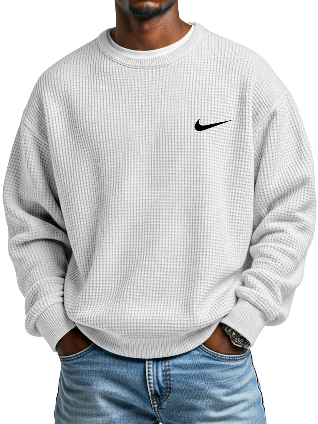 2026 Stickad Crewneck Sweatshirt || Utförsäljning