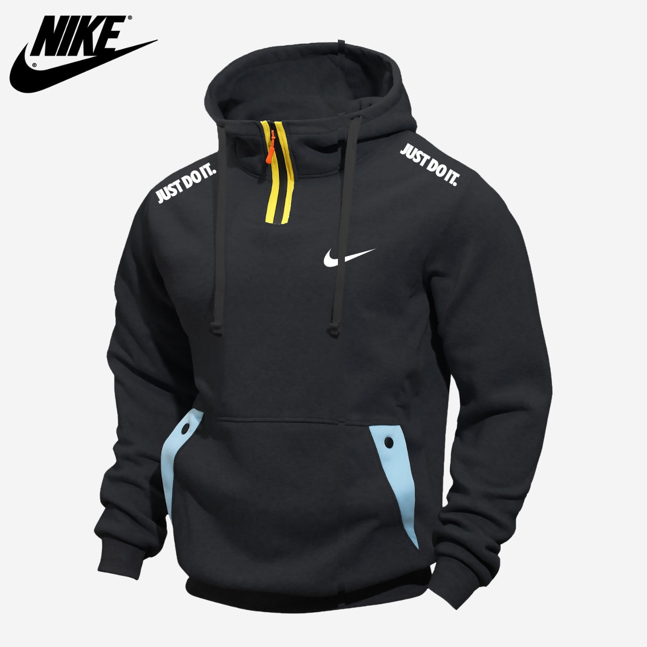 Avslappnad Half-Zip Hoodie || UTFÖRSÄLJNINGSPRIS