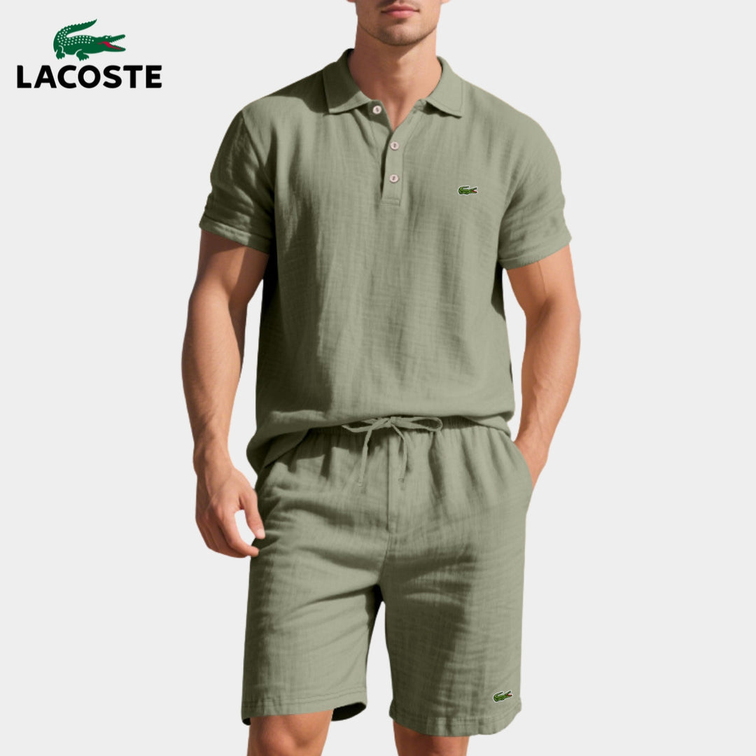 Avslappnad Polo- & Shortsset för Herr || LAGERRRENSNINGSPRIS