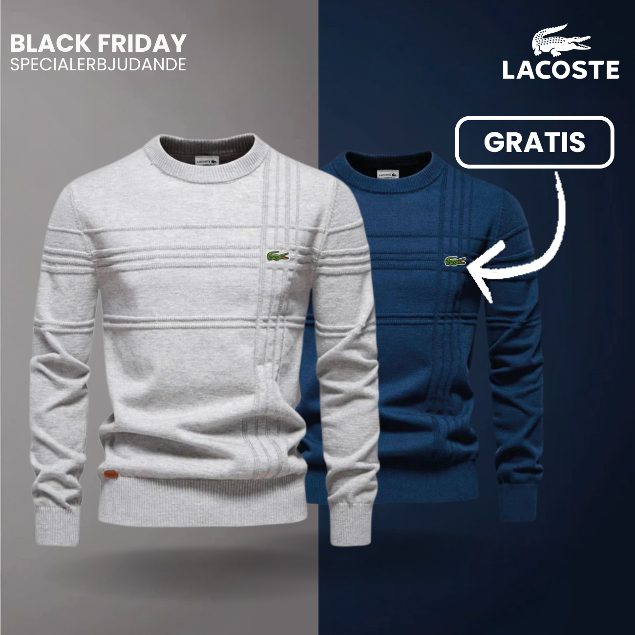 Herrtröja med Texturerad Design LC™ 1+1 Gratis (Utförsäljning)