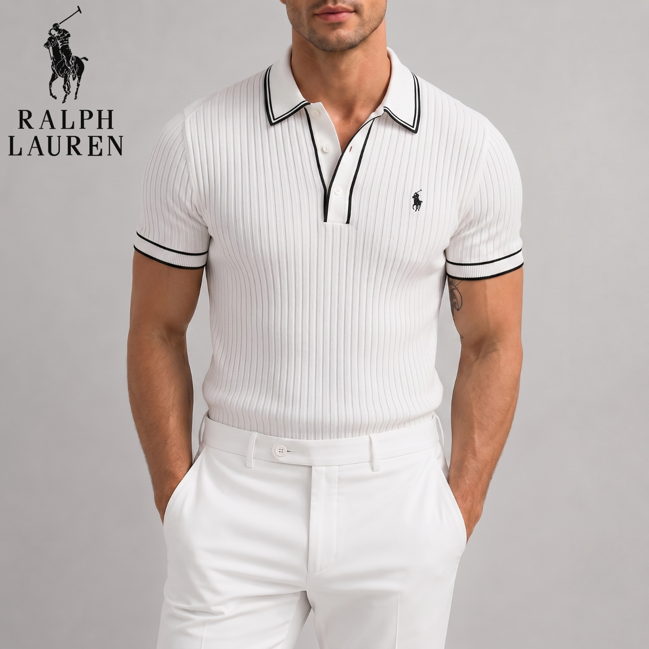 Core Luxe Ribbed Polo || Utförsäljning