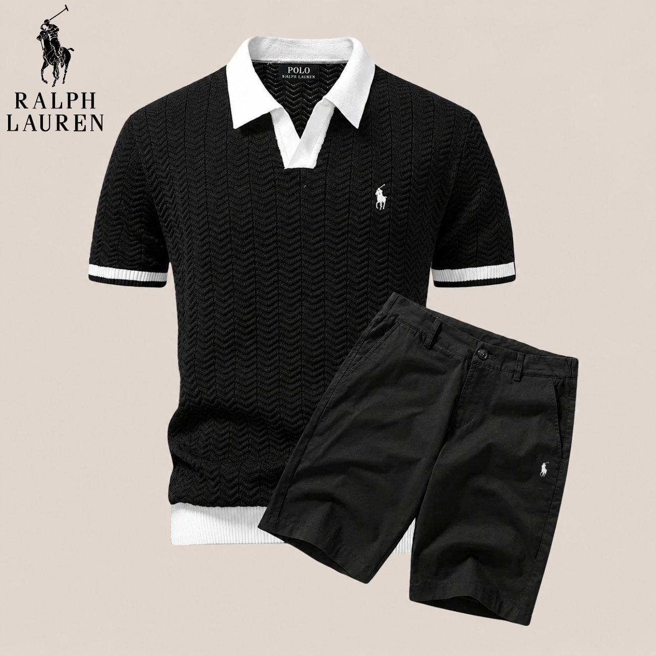 Klassiskt Stickad Polo-set || Utförsäljning