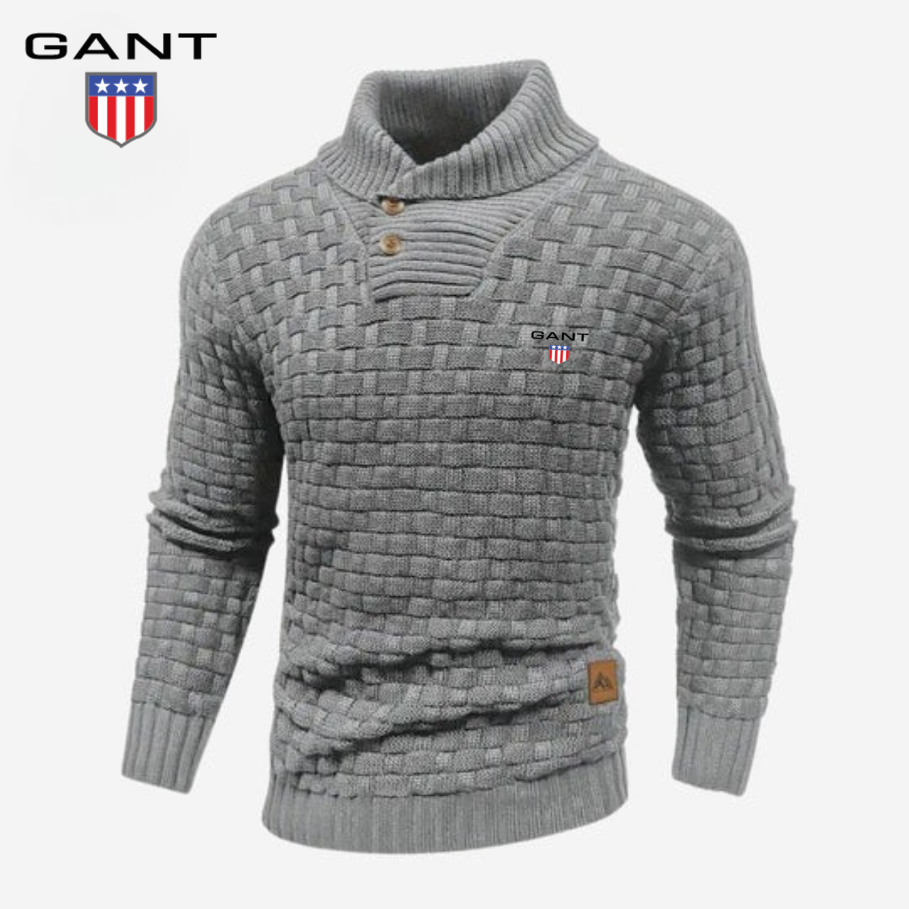 Stickad Tröja med Knappkrage - UTFÖRSÄLJNINGSPRIS