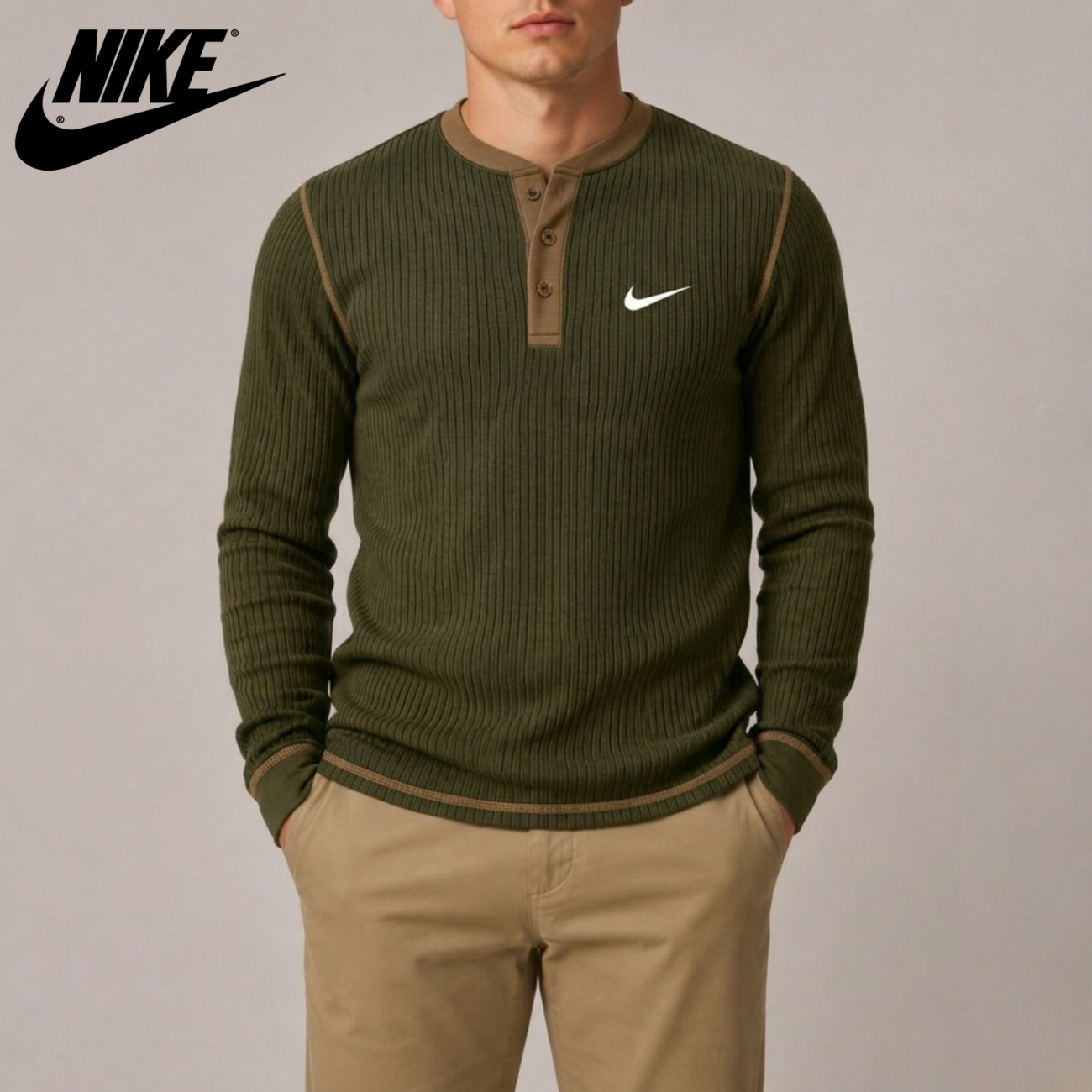Ribbstickad Henley || Utförsäljning