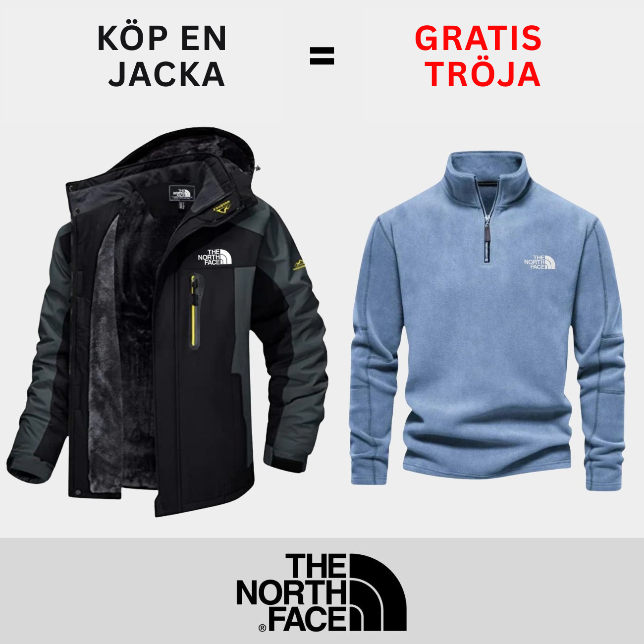 Isolerad utomhusjacka + Gratis tröja || Erbjudande under begränsad tid