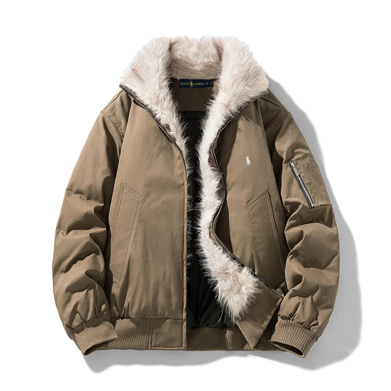 2026 Arctic Luxe Pälsfodrad Bomberjacka - Utförsäljning