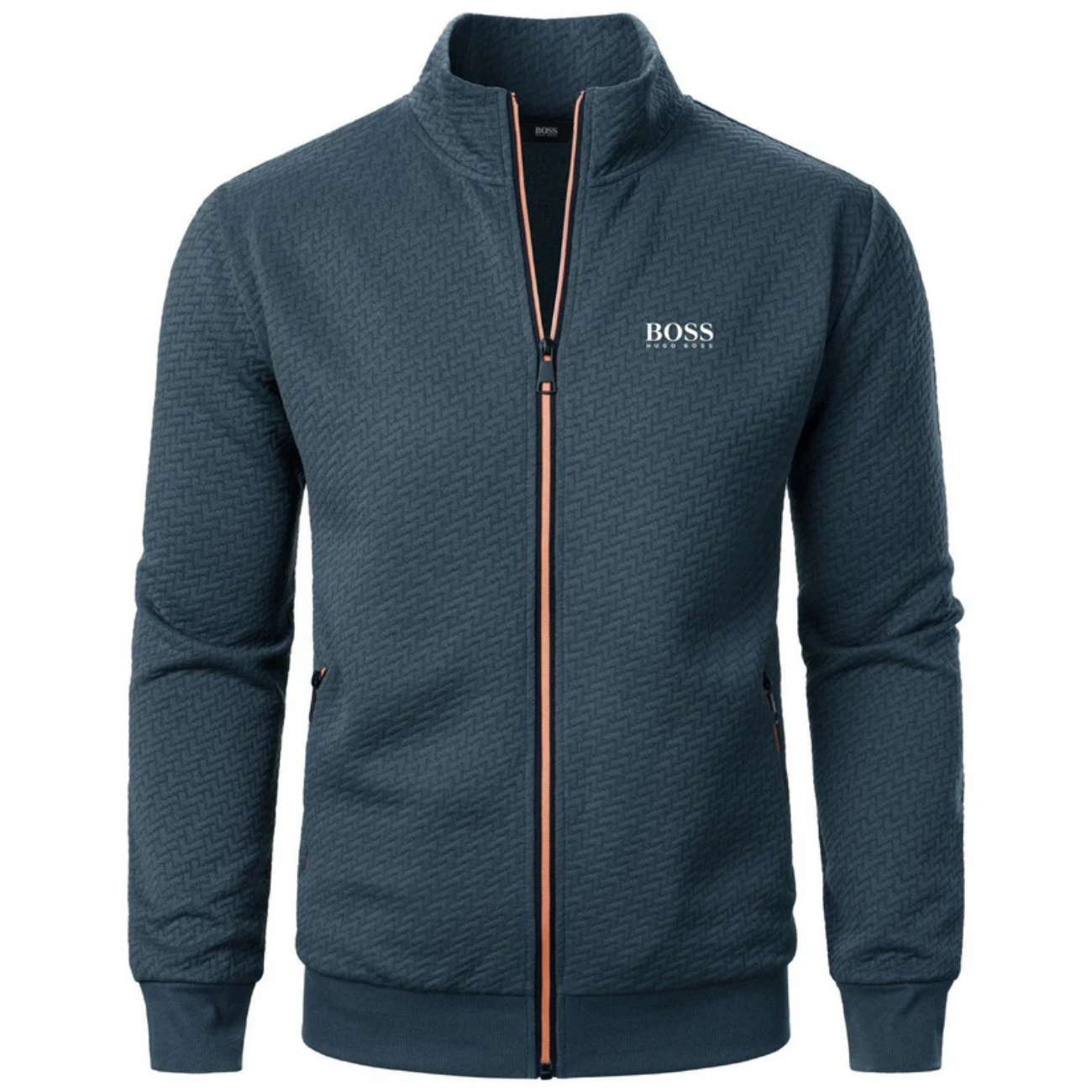 2026 Texturerad Zip-up Jacka - Utförsäljning