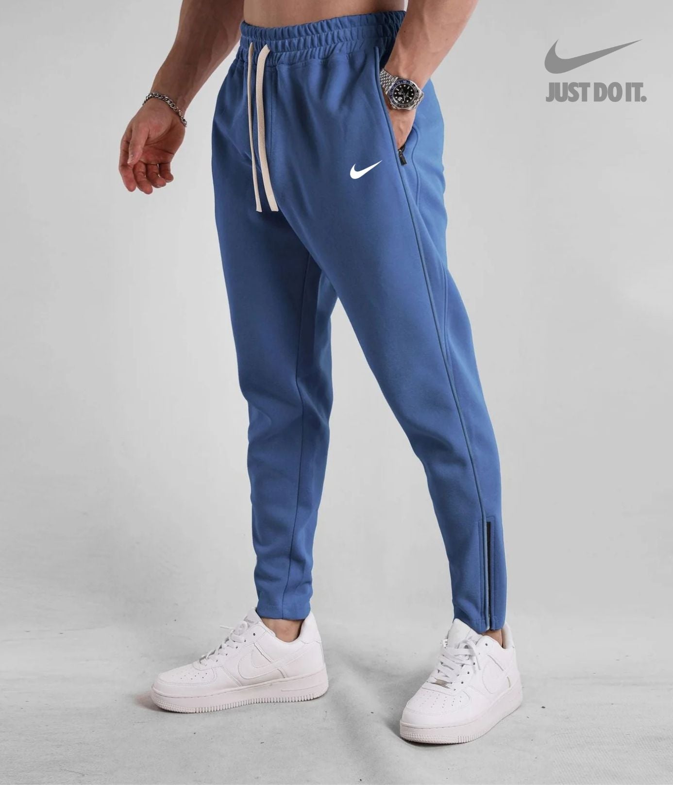 Streetwearbyxor || Med Dragkedja vid Fotleden