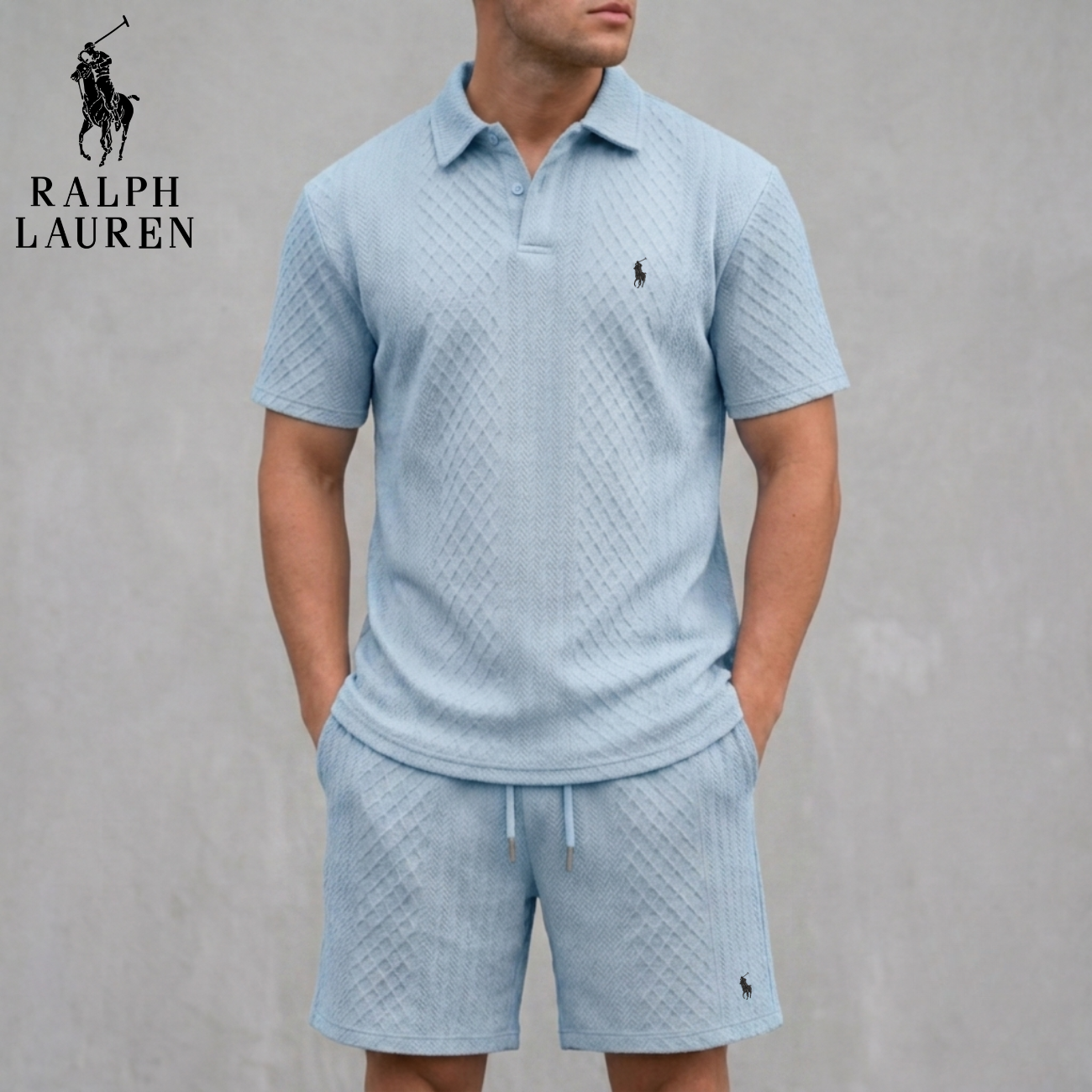 Stickad Pikétröja och Shorts Set || Utförsäljning