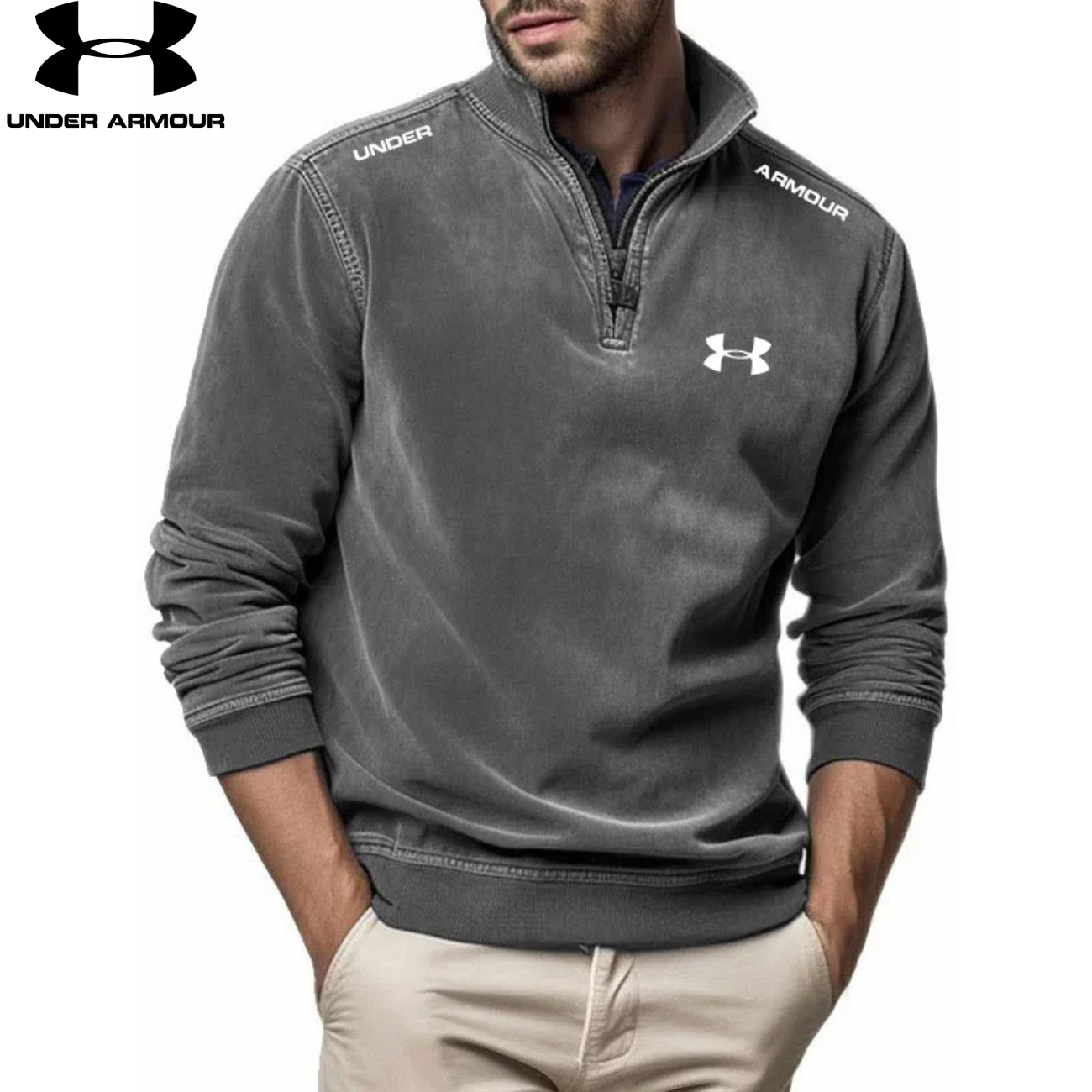2026 Sweatshirt med Quarter Zip || Utförsäljning