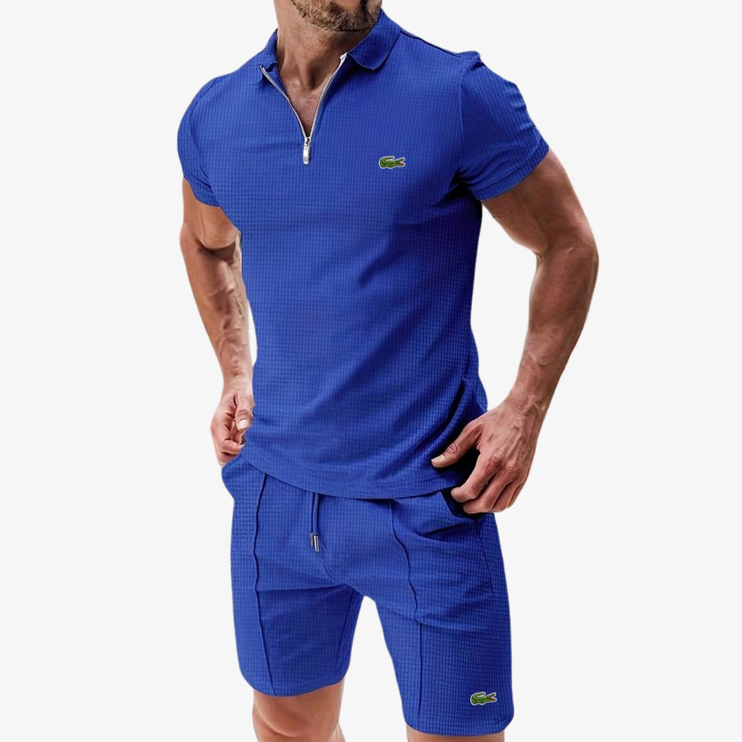 Zip-Polo & Shorts Set - Utförsäljning