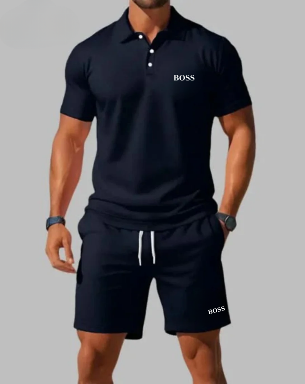Avslappnat Sommarset - Pikétröja & Shorts