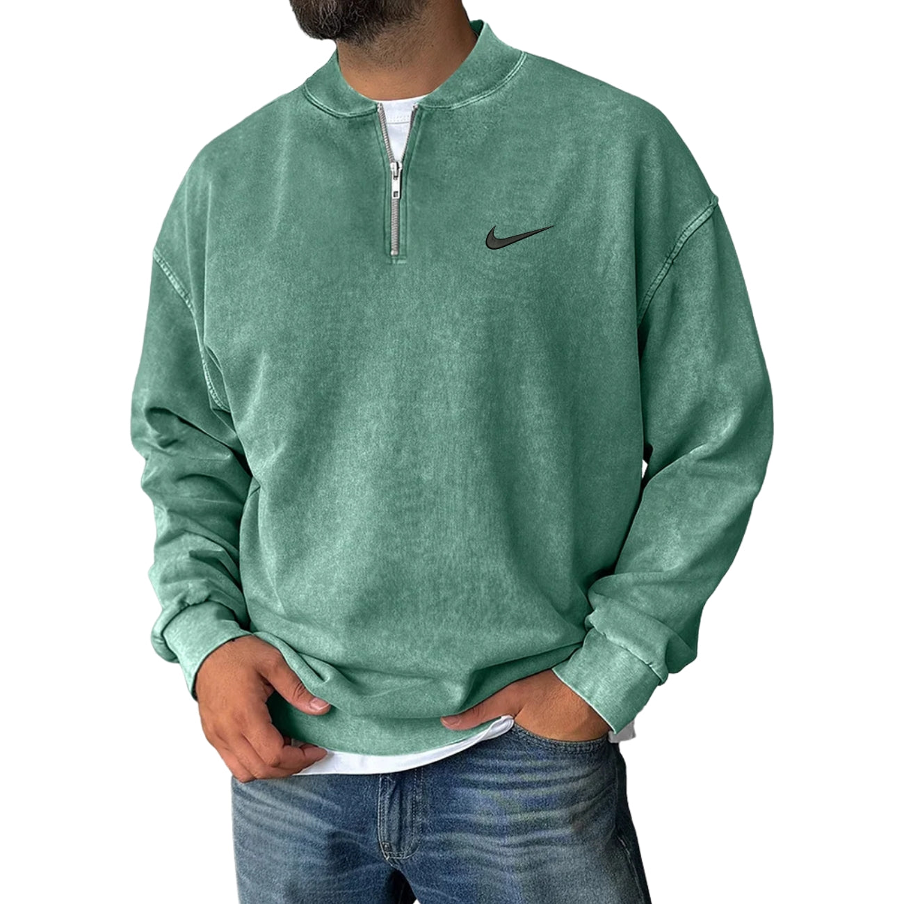 Casual Sweatshirt med Halvdragkedja - UTFÖRSÄLJNING