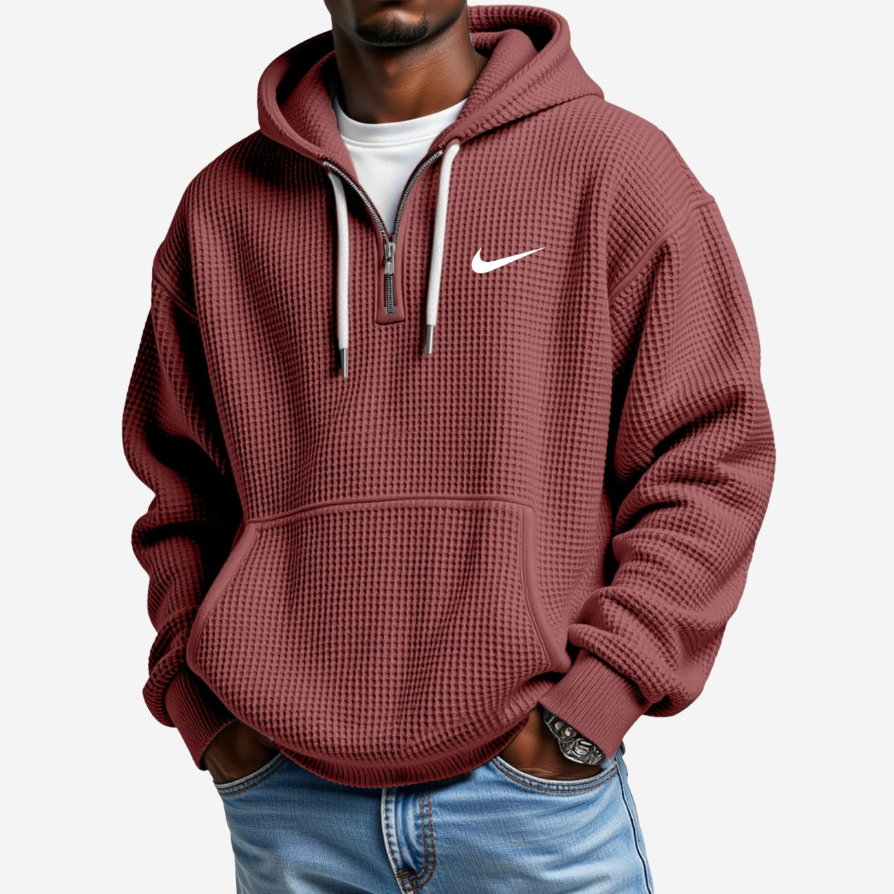 Texturerad Hoodie - UTFÖRSÄLJNINGSPRIS