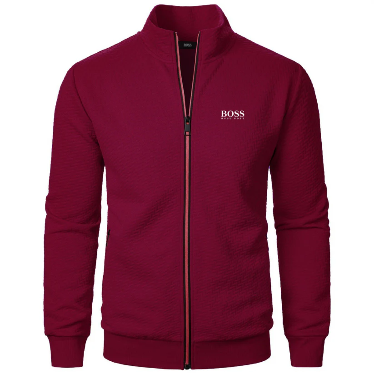 2026 Texturerad Zip-up Jacka - Utförsäljning