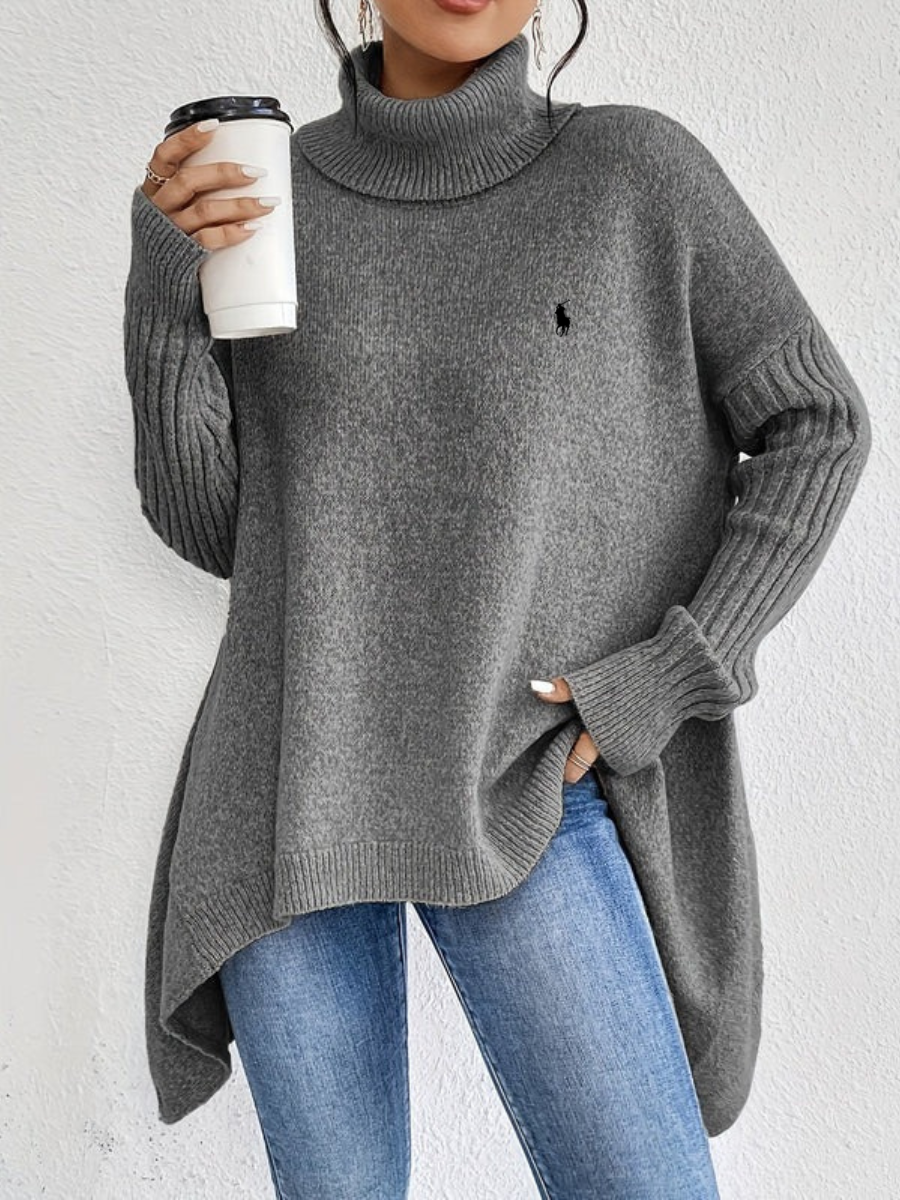 2026 Elegant Oversized Polotröja i Stickat * Utförsäljning