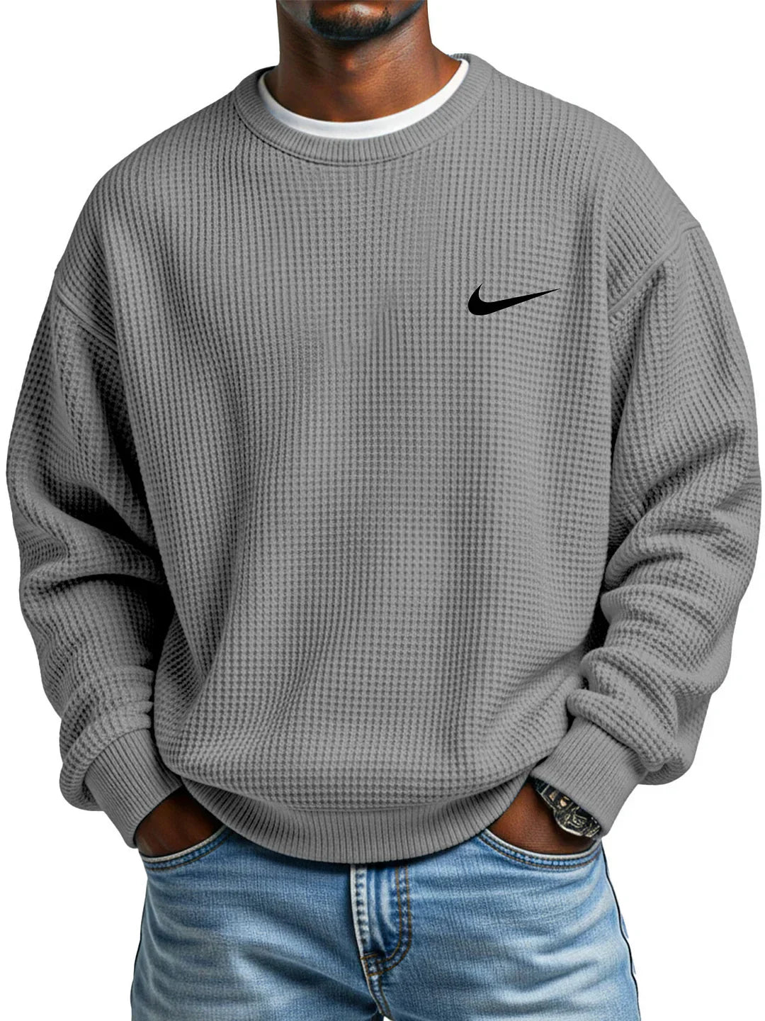 2026 Stickad Crewneck Sweatshirt || Utförsäljning