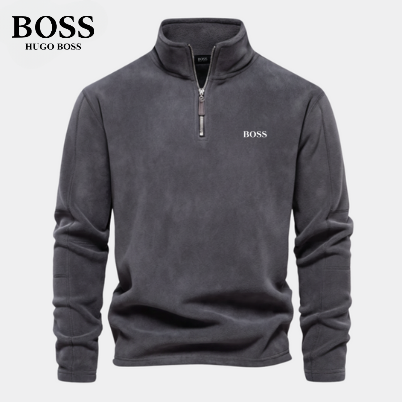 BOSS™ Half Zip Sweatshirt | I Bomull