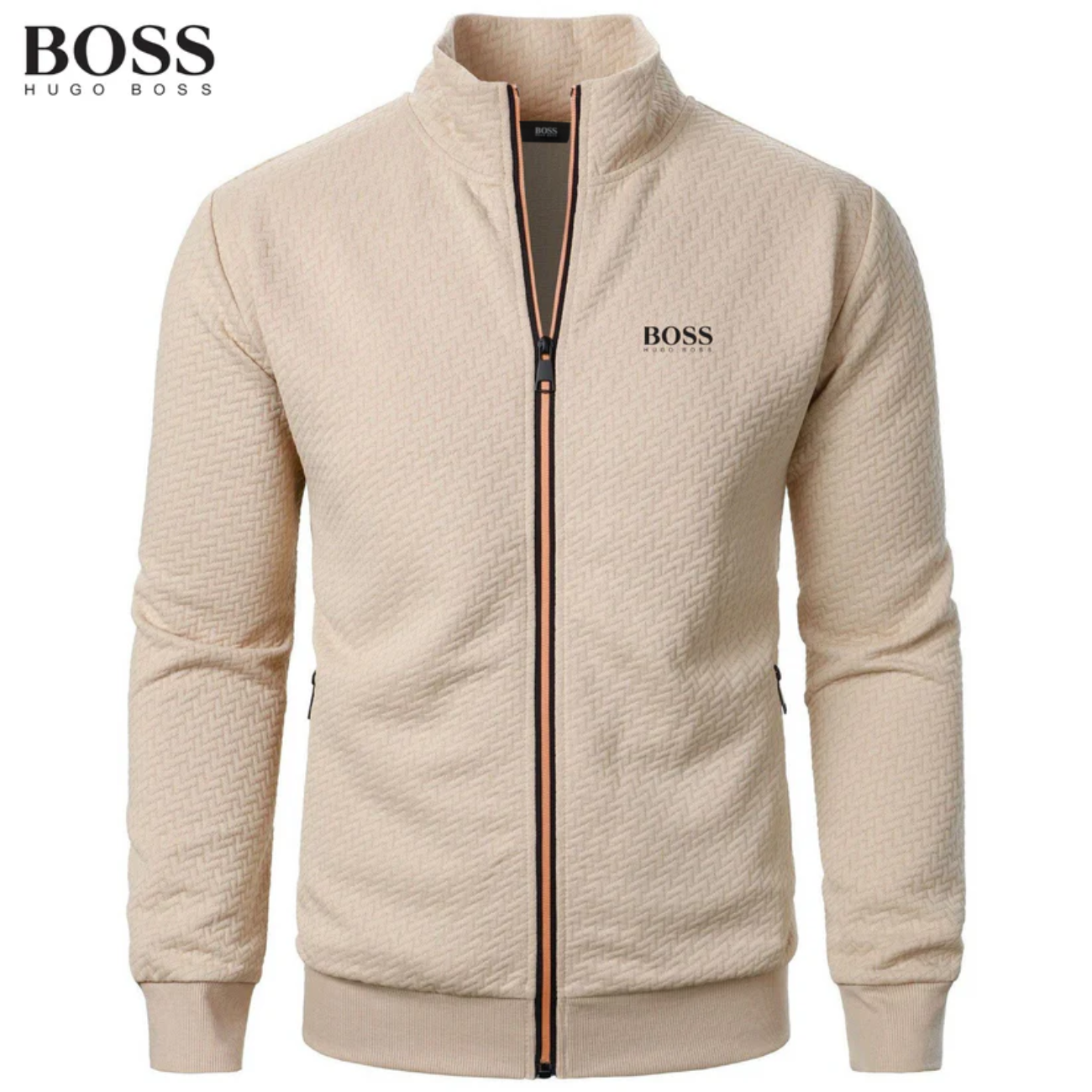 2026 Texturerad Zip-up Jacka || Utförsäljning