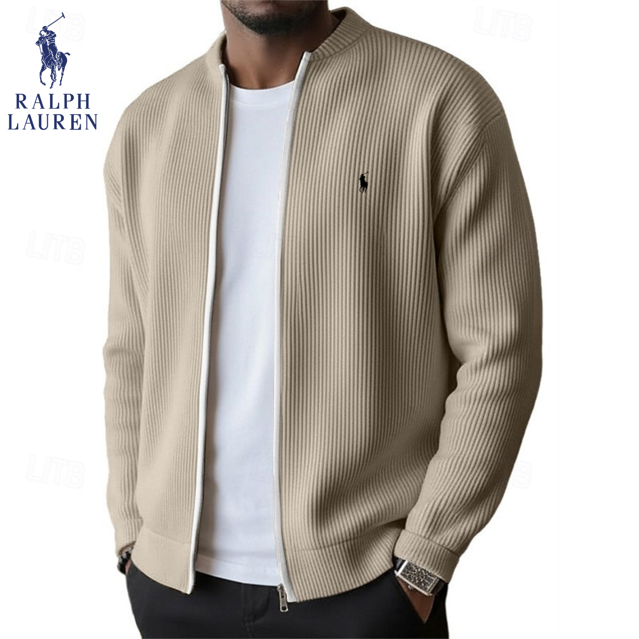 2026 Herrens Ribbade Zip-Up Tröja || Utförsäljning