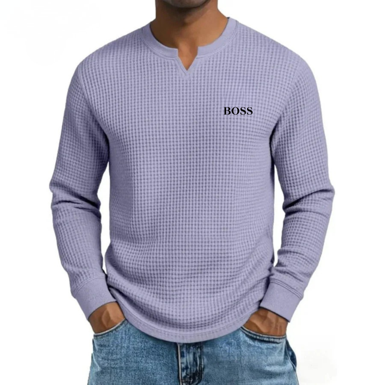 2026 Våffelstickad tröja i smart casual-stil - Begränsad Upplaga