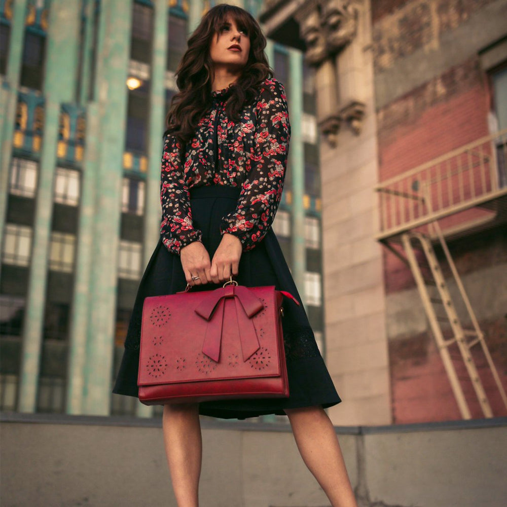 Bernadette – rosettväska i satchel-stil