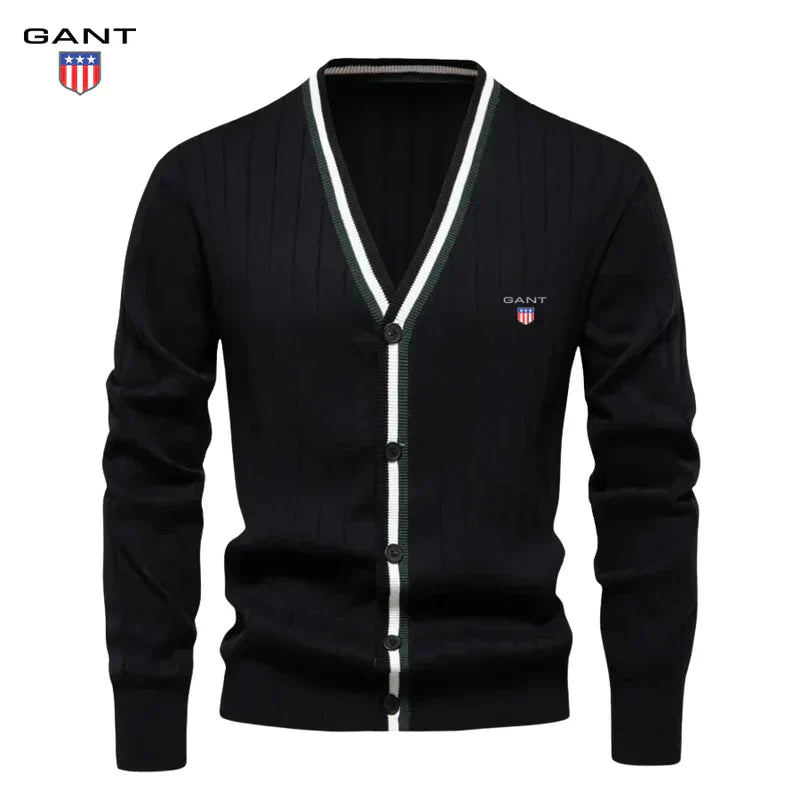 Tidlös Ribbad V-Hals Cardigan || Utrensningsrea