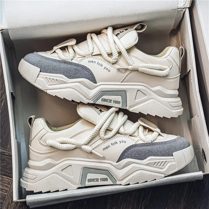 Rocco lädersneakers med lågt skaft