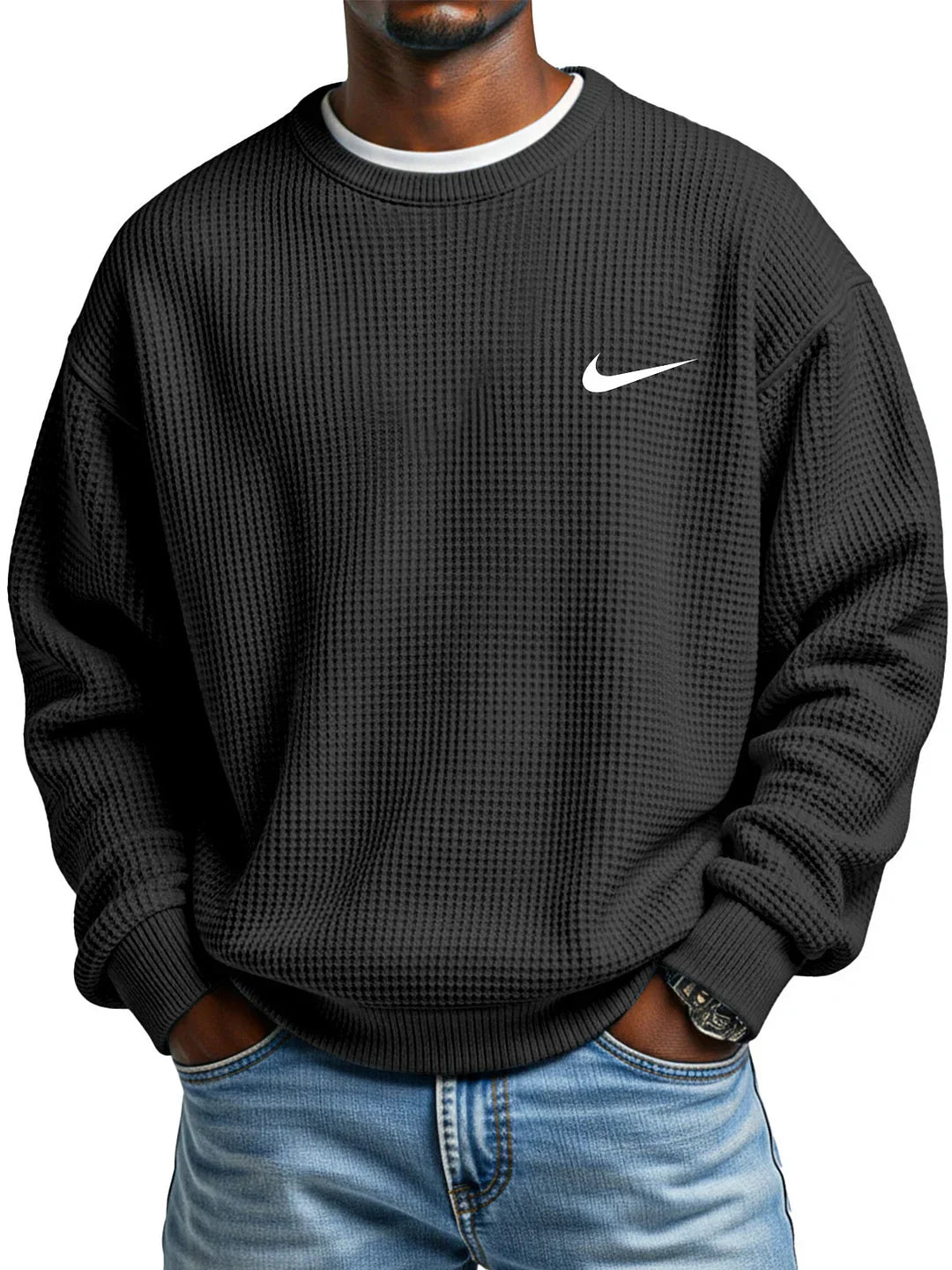 2026 Stickad Crewneck Sweatshirt || Utförsäljning