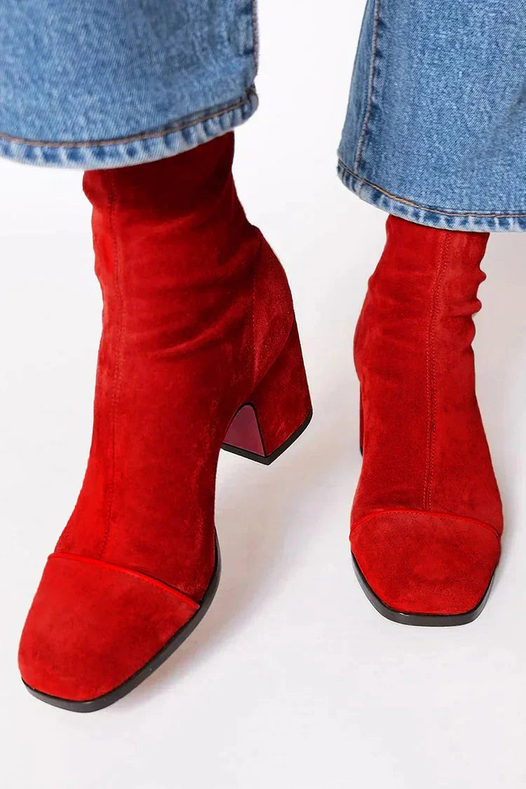 Klassiska ankelboots i mocka – Utförsäljning