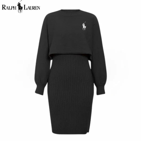 Cozy Ribbed Sweater Dress || Utförsäljning
