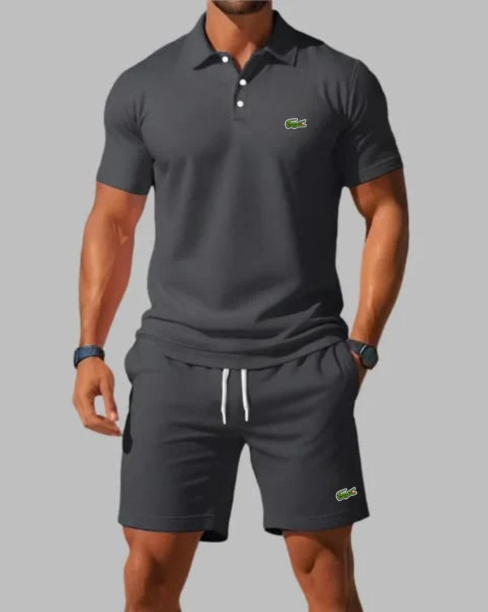Avslappnat Sommarset - Pikétröja & Shorts