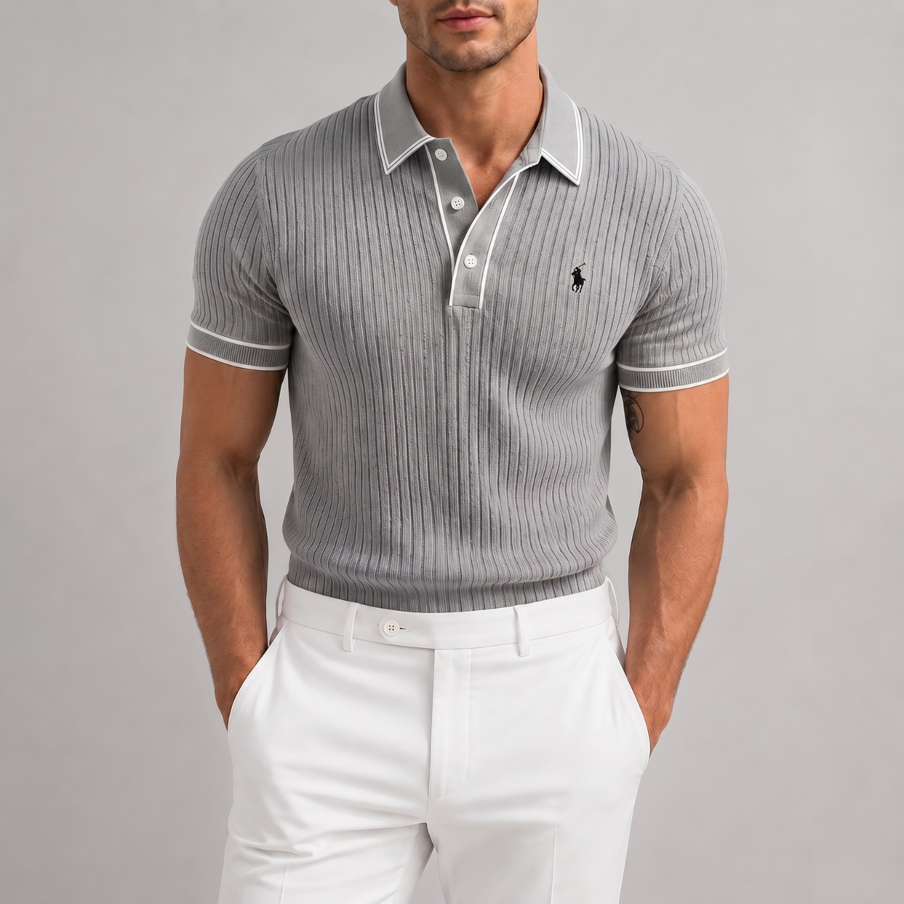 Core Luxe Ribbed Polo - Utförsäljning