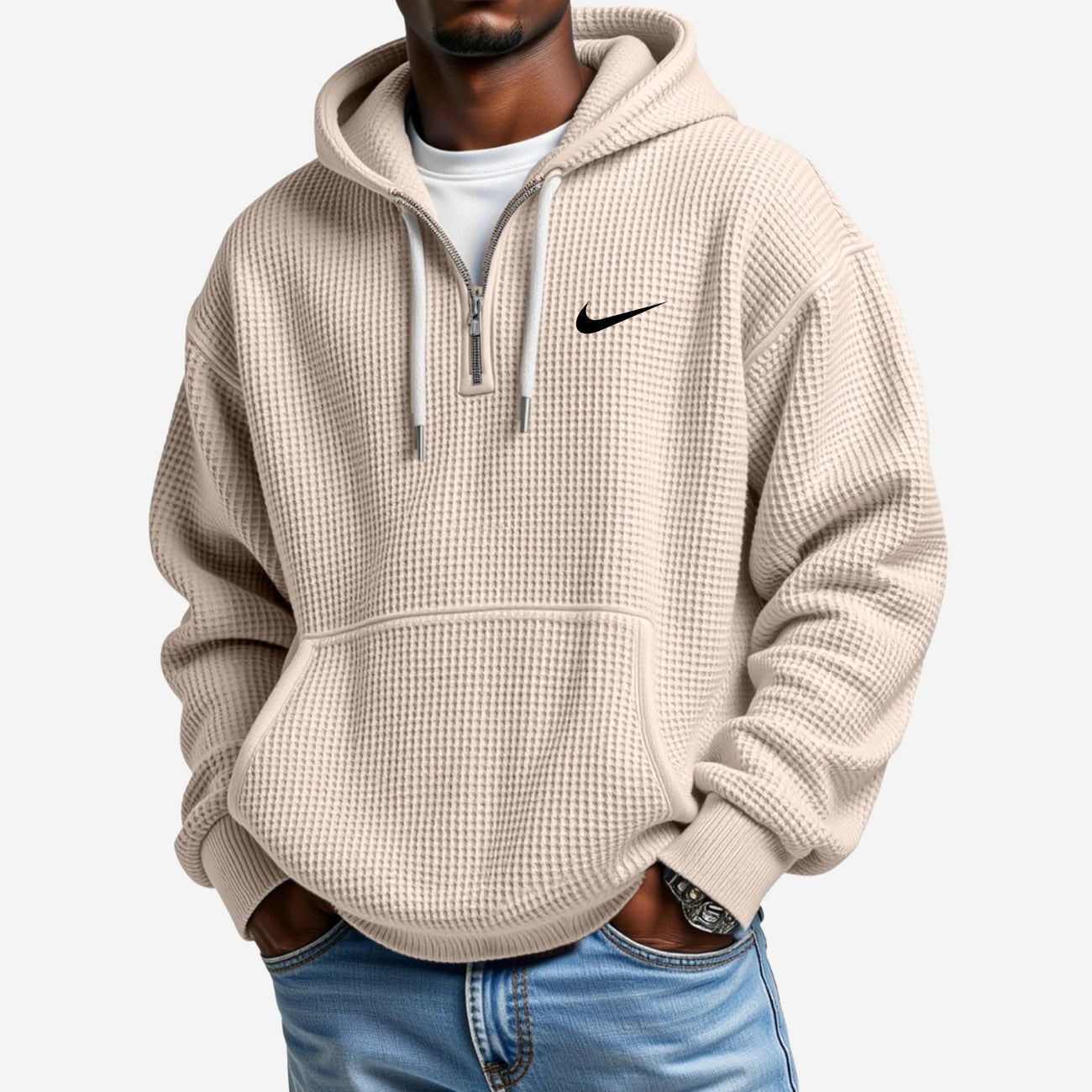 Texturerad Hoodie - UTFÖRSÄLJNINGSPRIS