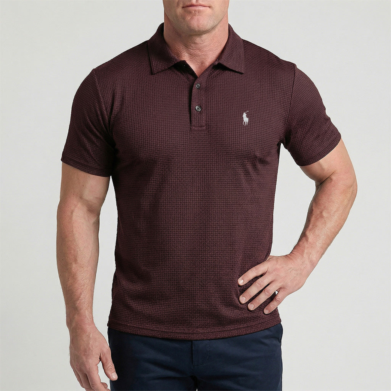 Waffle-Weave Tech Polo - Utförsäljning