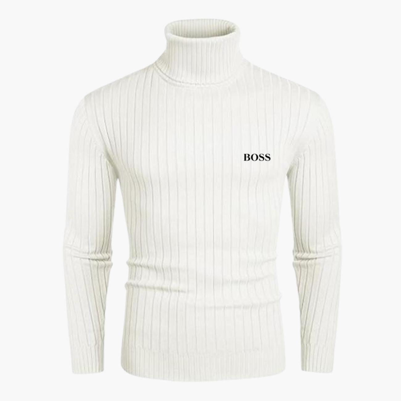 Slim-Fit Stickad Polokrage || Modern Comfort Collection