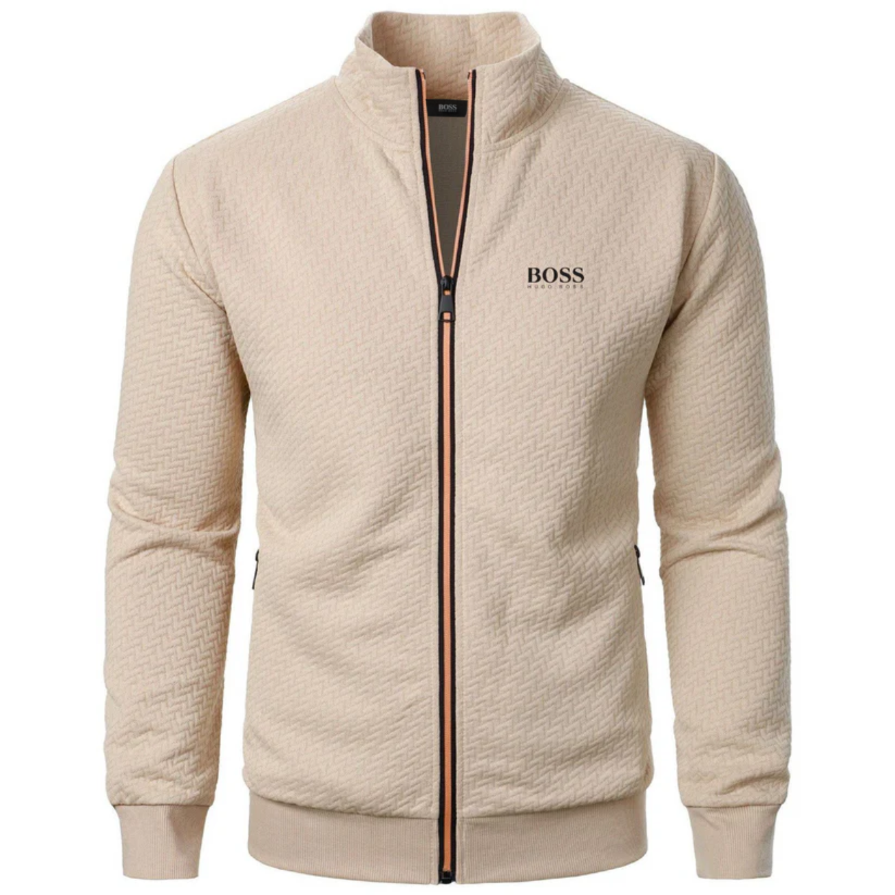 2026 Texturerad Zip-up Jacka - Utförsäljning