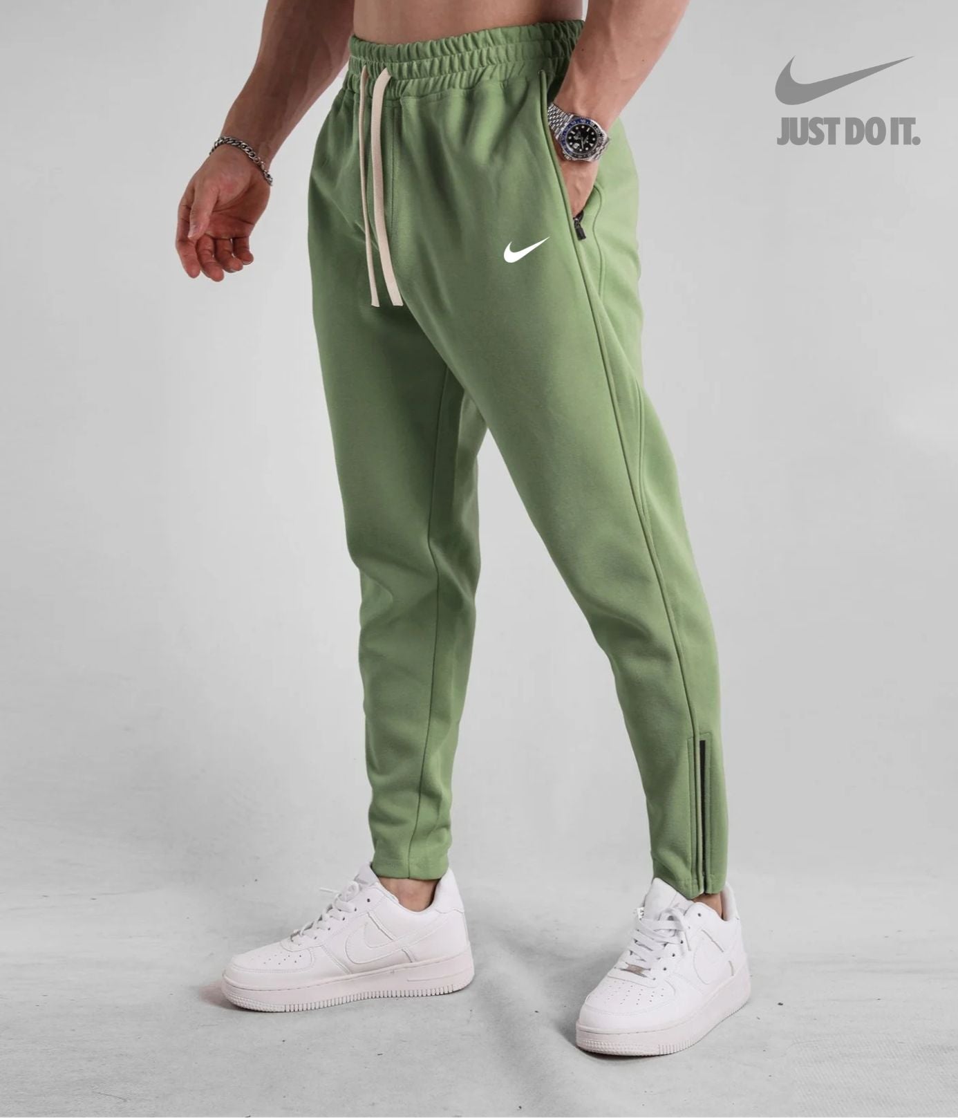 Streetwearbyxor || Med Dragkedja vid Fotleden