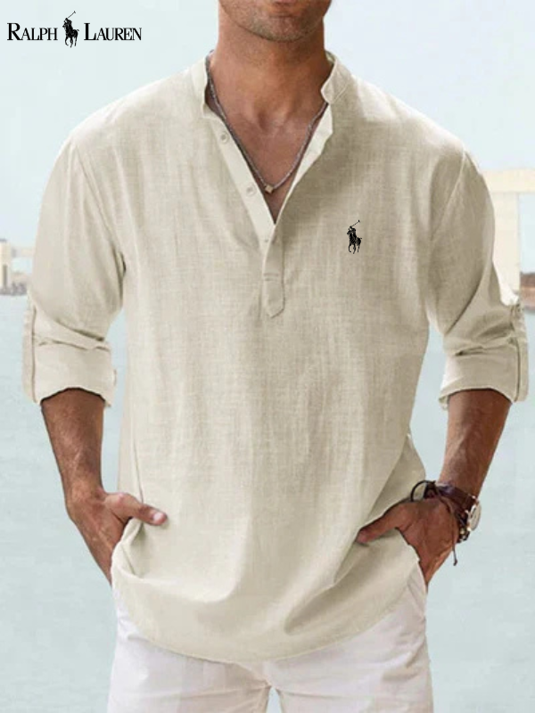 Skjorta med lång ärm och modern passform för en casual chic-stil