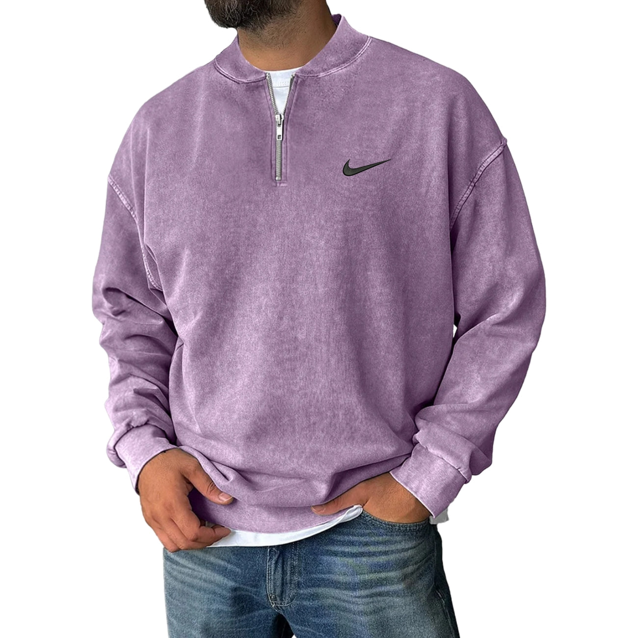 Casual Sweatshirt med Halvdragkedja - UTFÖRSÄLJNING